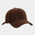 Detail of dark brown corduroy texture and 6-panel structure on a retro baseball cap - Adjustable / Dark Brown