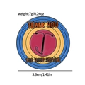Feministischer Emaille-Pin mit IUD-Design und Thank You For Your Service Text - IUD Vielen Dank Für Ihren Dienst