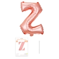 Roségoldener 16-Zoll-Folienballon Buchstabe Z mit originaler Papierkartenverpackung - Buchstabe Z / Roségold