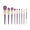 9-teiliges professionelles Make-up-Pinsel-Set mit lila Farbverlauf und goldenen Hülsen - Pinselset Ohne Halter / Lila