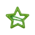 Star-shaped children's hair clip in a vibrant grass green lacquer finish for girls - Style 15-Green Painted