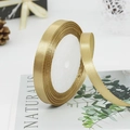 Roll of 1cm golden satin ribbon with silk gloss for gift wrapping and DIY crafts - Luxury Gold
