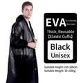 Impermeabile nero in EVA con cappuccio e polsini elastici per altezze 145-200cm - Taglia unica / Nero (Polsino Elastico Adulto)