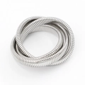 Three-layer silver stainless steel wrap bracelet with high-polish metallic finish - Steel / 18cm (Inner Diameter 5.7cm)