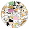 Collection of creative cute cat stickers with funny expressions in various poses - Funny Spoof Cat-63Pcs
