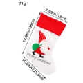 Calza di Natale con design a gnomo rosso e dimensioni per decorazioni per le feste - Calza di Feltro Con Polsino Rosso Grande Stile Zaino