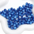 Blue sparkly resin beads in a butterfly dish for DIY jewelry and bracelet making - 10mm / Blue (10pcs/pack)
