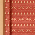 Red kraft Christmas wrapping paper roll featuring deer and snowflake patterns - Christmas Series - Jingle Bells