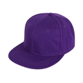 Cappellino snapback viola a tesa piatta con corona traspirante e stile classico hip-hop - Adulto (55-60cm) / Viola
