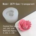 Translucent silicone rose flower mold for DIY aromatherapy candle or soap making - Model 3879 / Translucent