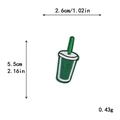 Écusson brodé tasse de boisson fraîche vert forêt pour décoration de sacs et habits - GZ-4506 Tarte aux Fraises