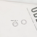 Polished S925 sterling silver hoop earrings in bright silver finish 10mm diameter - 10mm / Silver