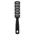 Black vented hairbrush for men's styling with boar bristles and massage tips - Small 9-Row / Small Vented Brush 9-Row Black
