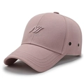 Stylish light purple baseball cap with narason embroidery and breathable knit texture - Adjustable / Pink