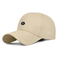 Klassieke beige katoenen honkbalpet met SP-patch voor heren vrijetijdskleding - Verstelbaar / Khaki