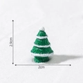 Miniature Christmas tree figurine with snow effect, size 2.9cm height for desk decor - Style 2 Small Dark Green