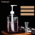 1600ml syrup dispenser bottle with 15cc pump and clear measurement scales on black wood - 15cc Pump + 1600ml Plastic Bottle