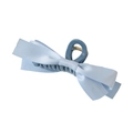 Sweet light blue satin ribbon bow hair claw clip with matte finish resin base - Large Claw Clip / Blue