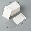 Detailed view of white jewelry display cards and transparent poly bags for earrings - 6*9cm Necklace Card (Fashion) + Bag