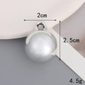 Polished silver heart bead charm for jewelry making with size and weight dimensions - 20mm*25mm Round Bead / Silver