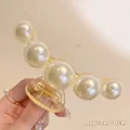 Grande pince à cheveux perle de 10cm avec base transparente champagne - 15# Grande Perle Ventre