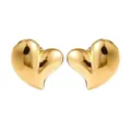 Boucles d'oreilles cœur fondant en acier inoxydable plaqué or 18 carats de 27mm - Style Large Repulpé (TE19513)
