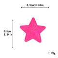 Pink sequin star patch for DIY clothing, size 8.5cm by 8.5cm with reflective finish - Rose Red Star*Large Size (Laser) #15