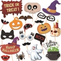 Set di 20 accessori per foto di Halloween con zucche e fantasmi su bastoncini - Set da 20 Pezzi