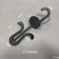 Dettaglio appendi scarpe in plastica nera con dimensioni 180mm e specifiche di peso - CY04002