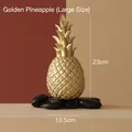 Nordic gold pineapple home decor ornament in large size with realistic scale textures - Large / Gold
