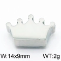 Ciondolo a corona in argento in acciaio inossidabile di 14x9mm e peso di 2g - Colore Acciaio (KLJ5559-Z)