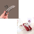Elegante pinza para el pelo de espiga plateada con piedras ojo de gato y perla en caja regalo - Piedra de Ojo de Gato Negro de Pistola [Caja de Regalo]