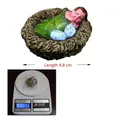 Figurine de jardin en résine bébé dans un nid d'oiseau 4,8cm décor pour paysage miniature - Bébé Nid d'Oiseau (Seul)