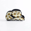 Cute black cowboy hat hair claw clip with sunflower pattern for girls and women - Sunflower Black Hat Style