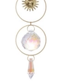 AB crystal suncatcher with golden sun frame and rainbow prism pendant for garden decor - 20-Ball Moon Pendant 19