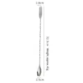 Dual-purpose 32.5cm stainless steel mixing spoon with fork head and spiral handle - 410 Stainless Steel Long Handle Bar Spoon/Fork (32.3cm)