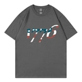 T-shirt en coton gris foncé pour homme avec imprimé graphique 1776 au style vintage - Gris Foncé 318