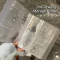 Schmuck-Organizer-Buch aus PVC mit Fächern für die staubfreie Aufbewahrung von Schmuck - Stil ohne Knopf (Mittel) / Einzelnes Buch