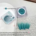 Nail art solid stamping gel in Jiangnan Water Blue for ombre gradient designs, 5g jar - Limited Edition - Jiangnan Water Town Slap Sticker