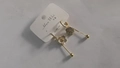 Elegant gold drop earrings with zircon flower petals and sleek metallic stick pendant - Full Zircon Flower Pendant Gold Earrings (浅KC金小花K-291)