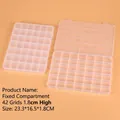 Transparent 42-slot plastic organizer box 23.3x16.5x1.8cm for wax beads and small tools - 42-Compartment With Slot 1.8 High (23.3x16.5x1.8cm)