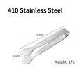 Pinza per zucchero in acciaio inox 410 da 10,8 cm con punte arrotondate per ghiaccio - Acciaio Inossidabile 410 10.8cm Argento