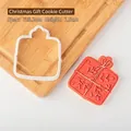 Christmas gift box cookie cutter 7x8.3cm in white plastic for festive baking fondant - PC0256-Christmas Gift Cutter