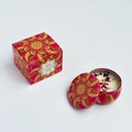 Scented soy candle in red paisley tin with dried flowers and matching gift box - Extra Small Bubble Wrap 5.5 X 3.6 Cm. / South American Cherry Tomatoes