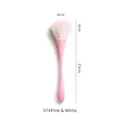 Pink manicuring dust brush with soft pink-white gradient bristles and size 15cm x 6cm - No. 7 (Pink White)