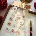 3D rose theme wax seal stickers made of clear epoxy resin for scrapbooking - Rose Love Song