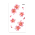 Pink sakura flower temporary tattoo sticker with aesthetic cherry blossom gradient design - Pink Cherry Blossom Petals Combination Style (LY425)
