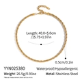 Tabla de tallas detallada para collar de cadena trenzada bicolor de acero inox - Collar Trenzado Bicolor Oro y Plata (YYN025380)