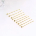 10-piece pack of 18k gold-plated ball head pins for DIY jewelry making accessories - 1.8mm Ball Pin 0.5x50mm / 14K Gold