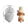 Silicone flower girl candle mold with dimensions 8.9cm height for DIY crafts - Flower Holding Girl Candle Holder